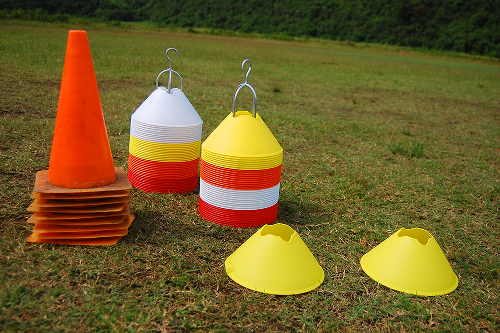 traffic cones and football cones