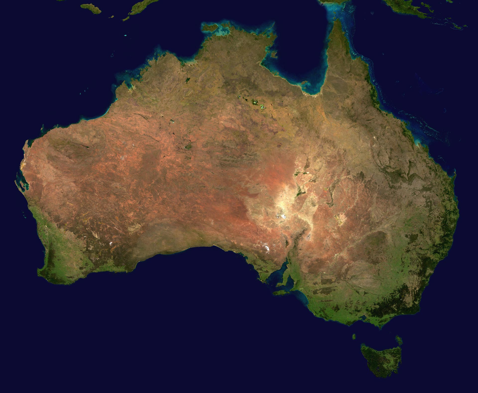 Australia Satellite View