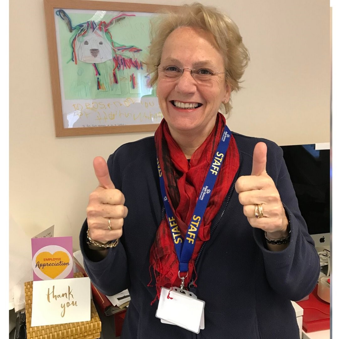 Ros Marshall, of Bright Horizons, gives a Thumbs Up for Early Years to celebrate the forgotten heroes of the Covid-19 pandemic