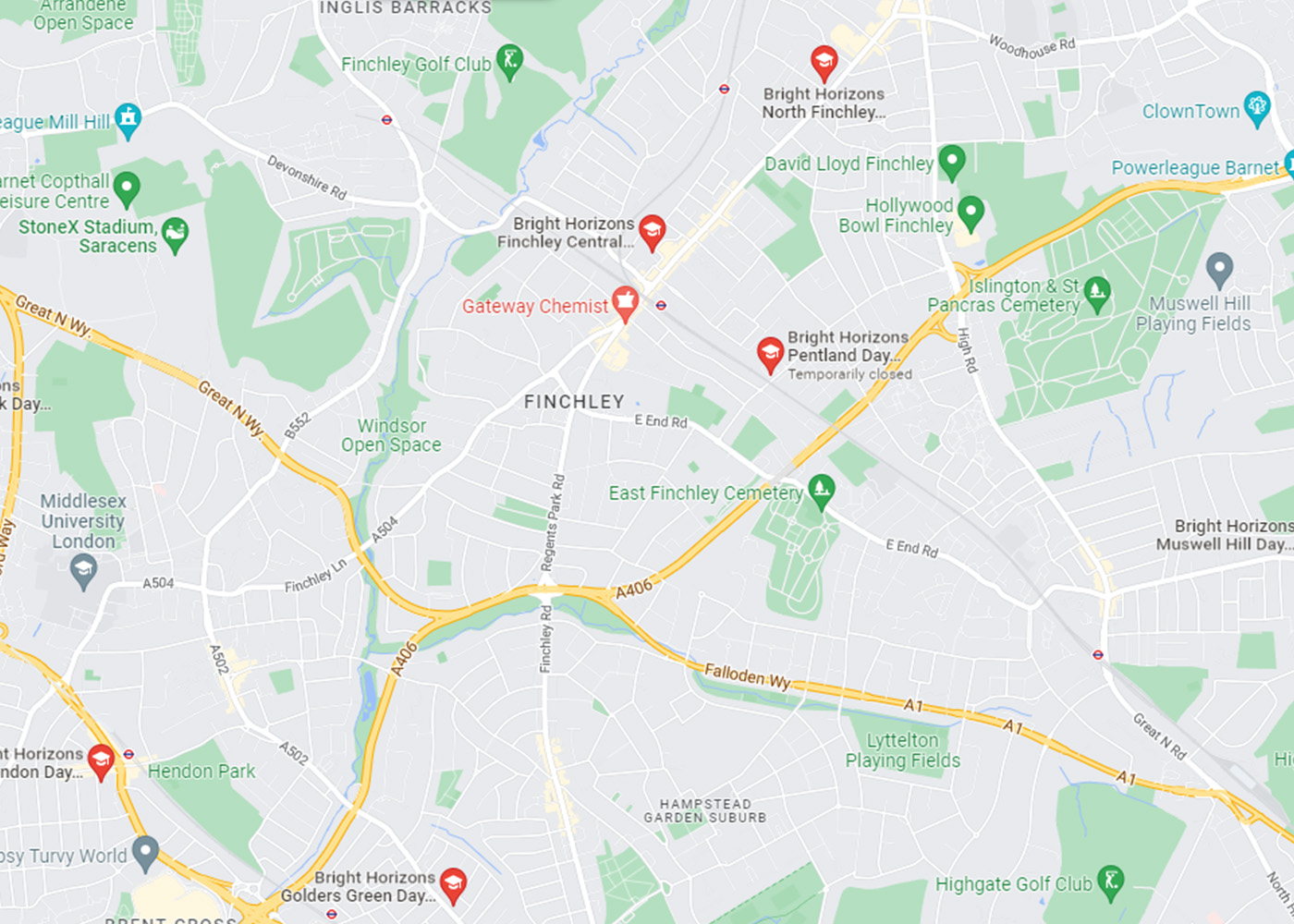 Day Nurseries and Preschools in Finchley and Hendon