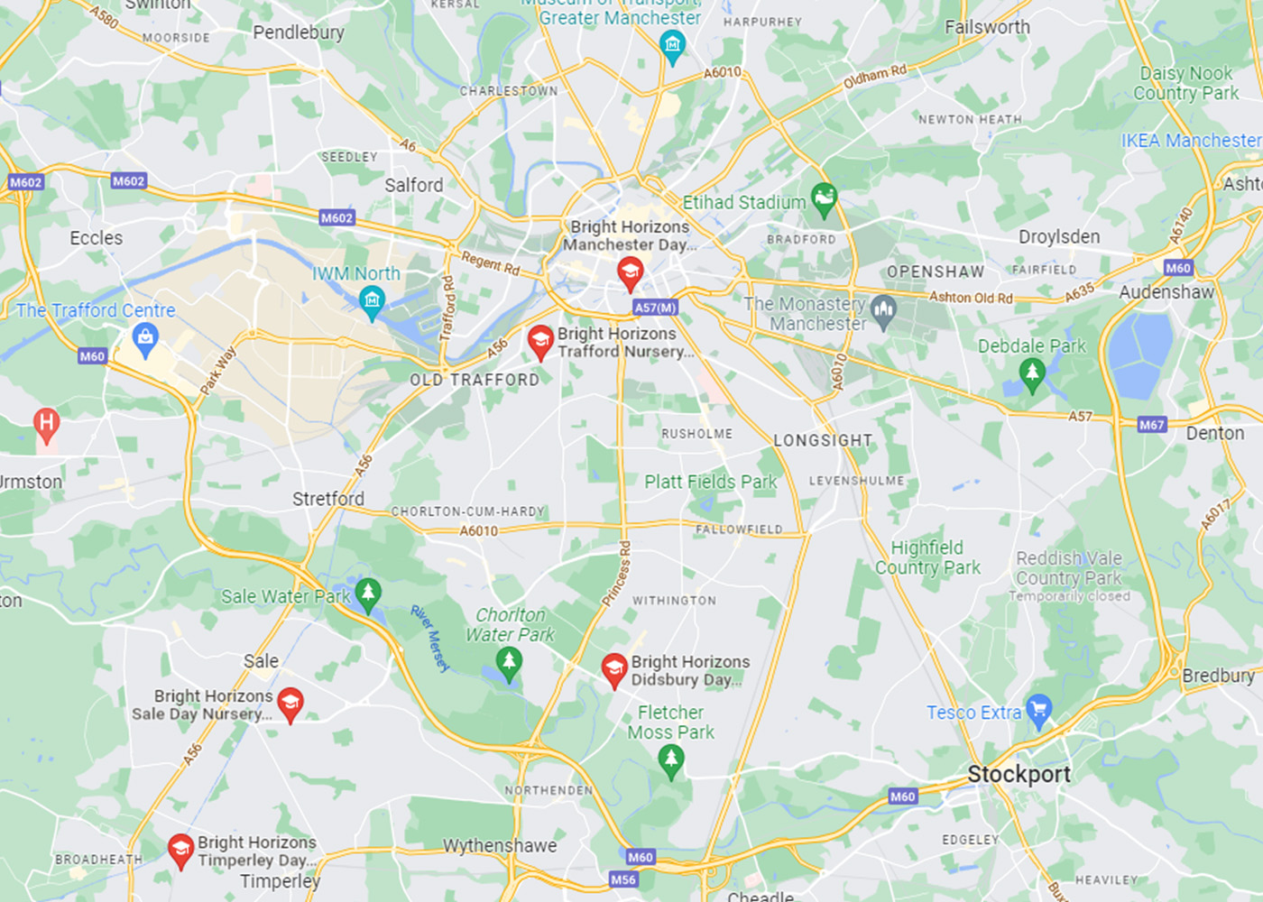 Day Nurseries and Preschools in Greater Manchester