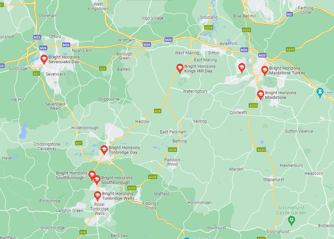 Day Nurseries and Preschools in Kent