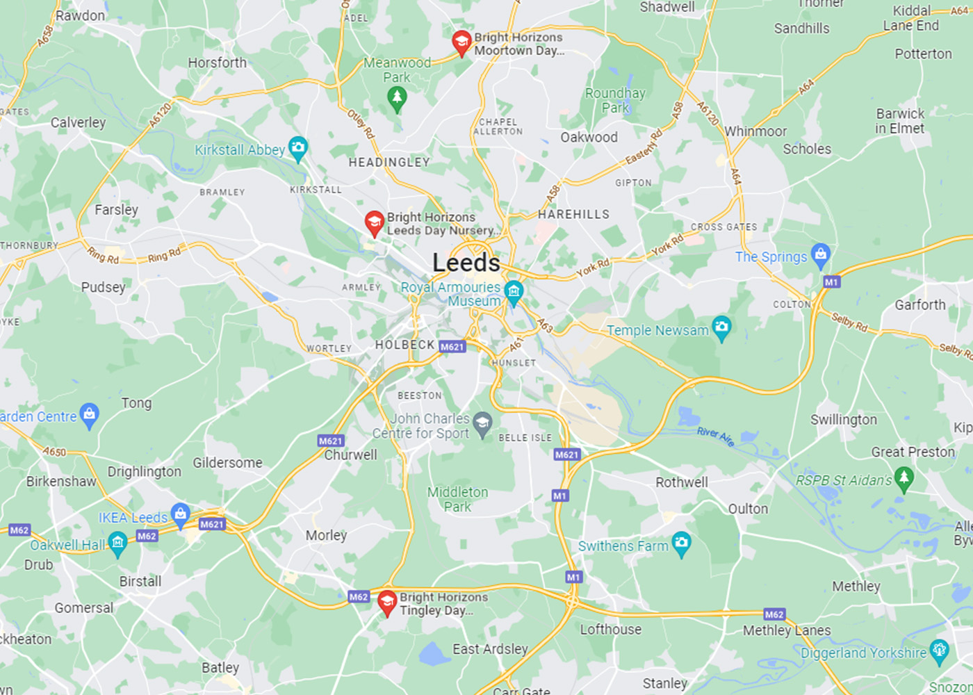Day Nurseries and Preschools in Leeds