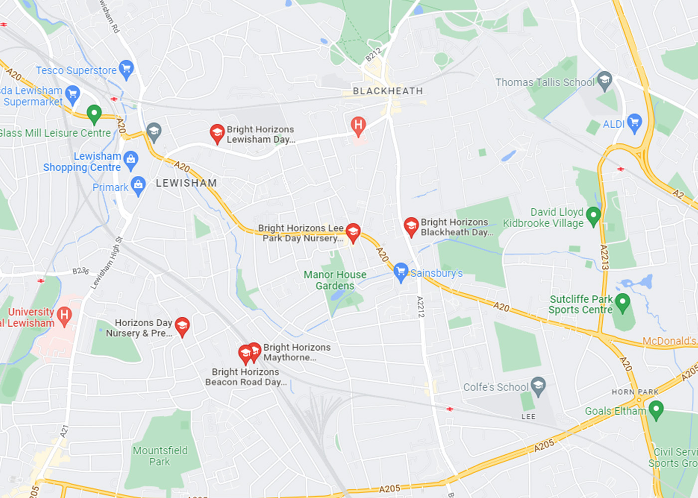 Day Nurseries and Preschools in Lewisham, Blackheath and Hither Green