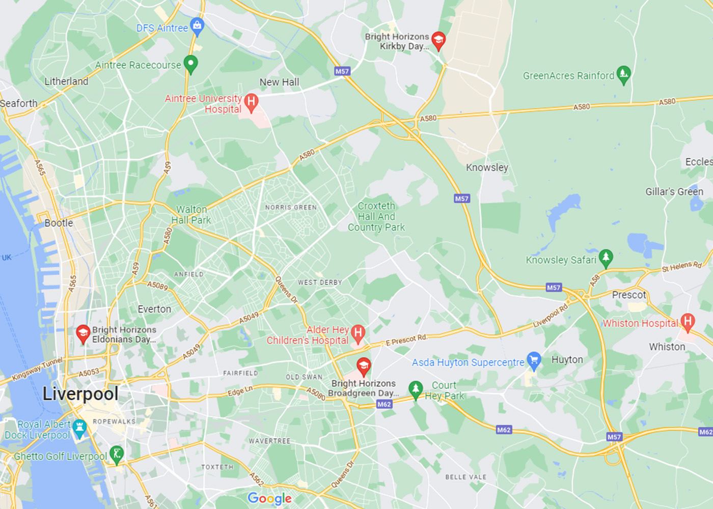 Day Nurseries and Preschools in Liverpool