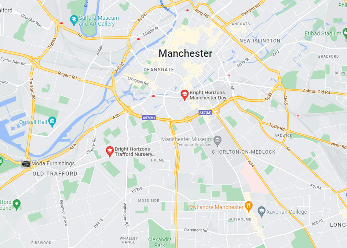 Day Nurseries and Preschools in Manchester City Centre