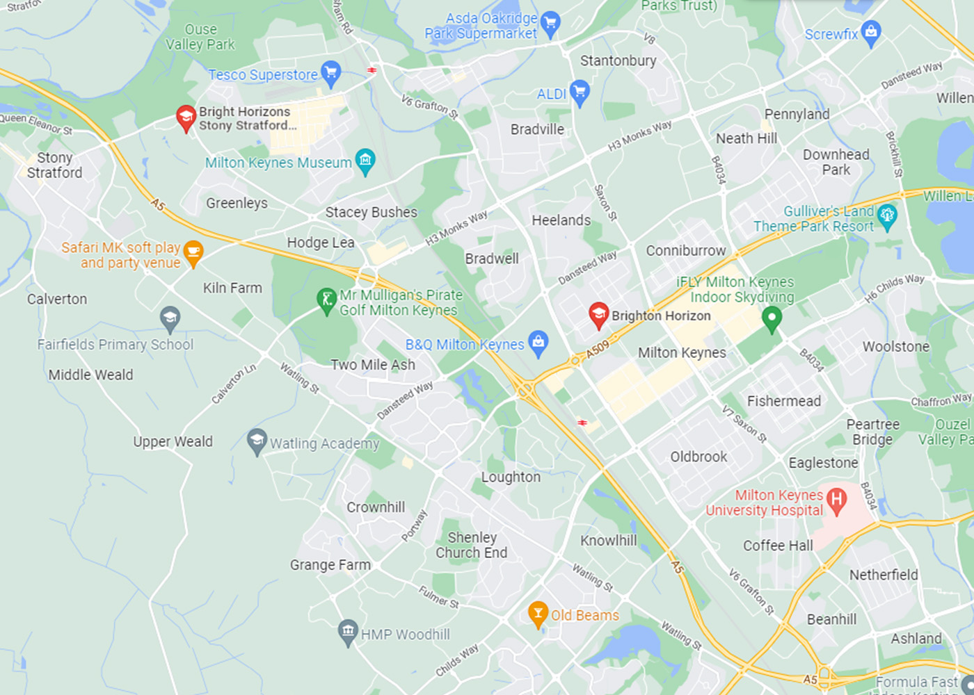 Day Nurseries and Preschools in Milton Keynes