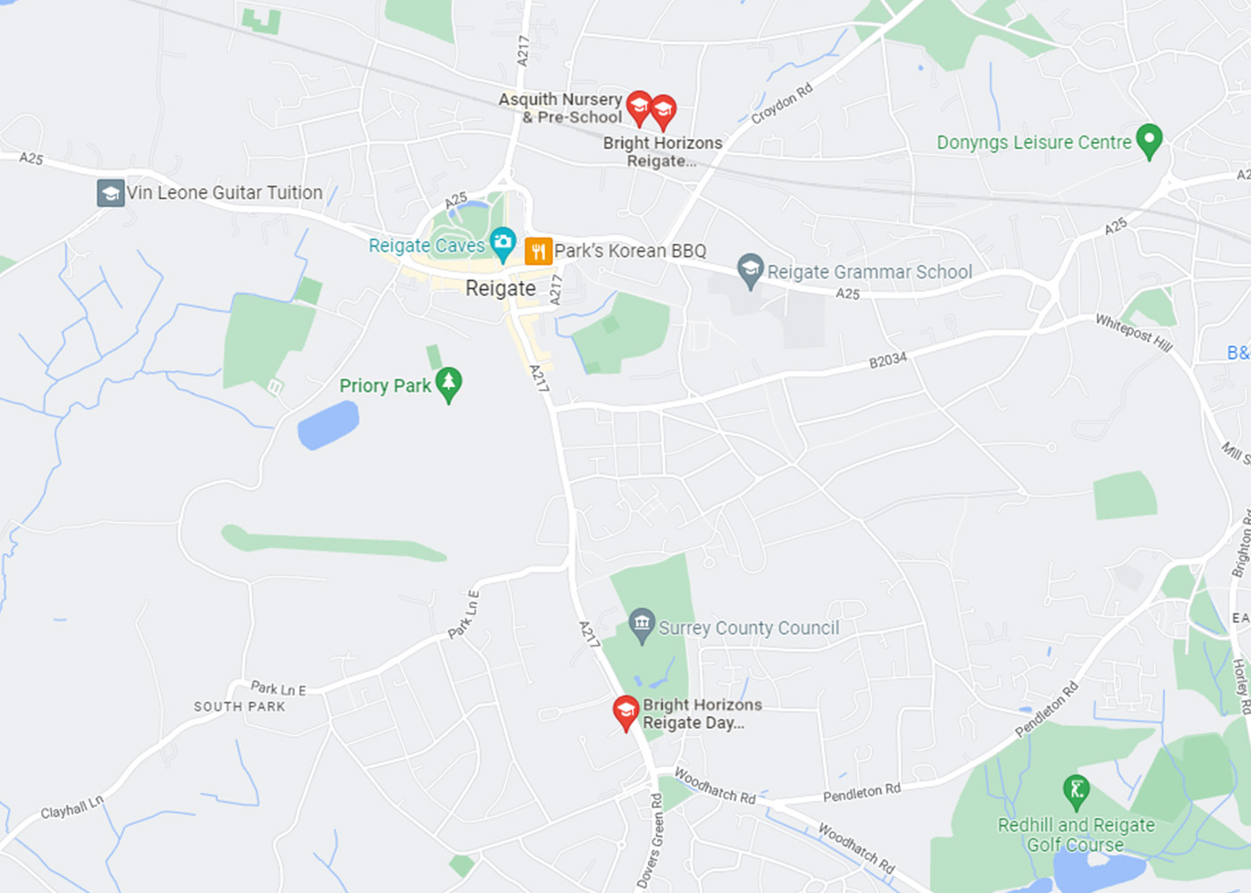 Day Nurseries and Preschools in Reigate