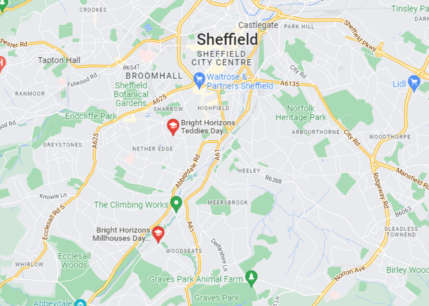 Day Nurseries and Preschools in Sheffield