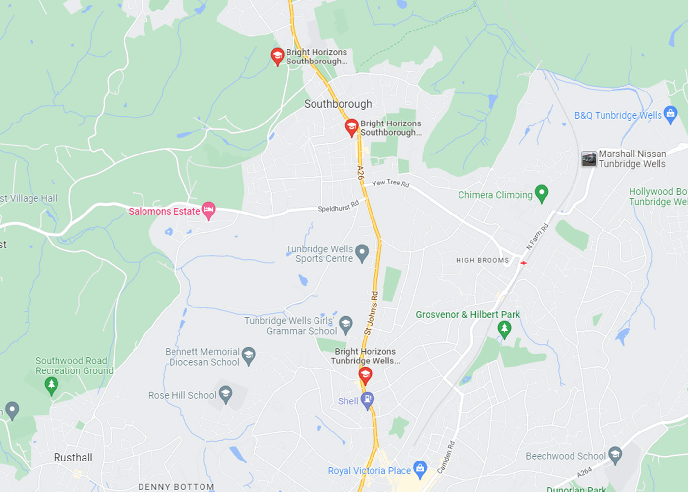 Day Nurseries and Preschools in Tunbridge Wells