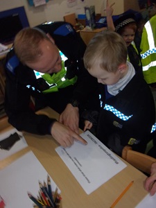 Crewe embrace visit from police officers