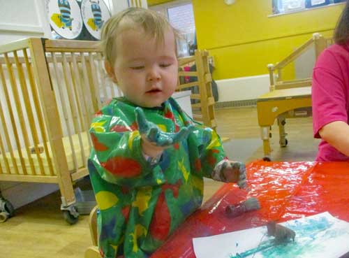 Liverpool nursery children embrace messy play activity