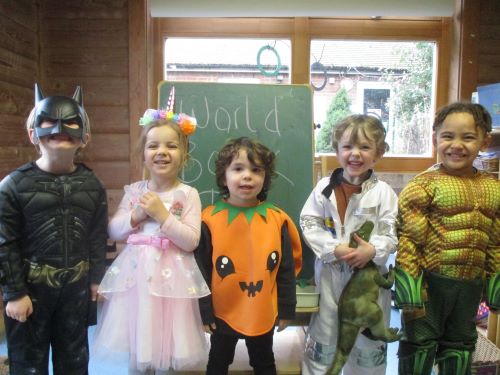 Young children dressed up as their favourite book characters for World Book Day