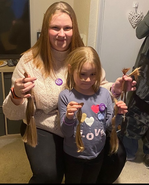 Mother and Daughter from Cambridge Donate Hair to Little Princess Trust 