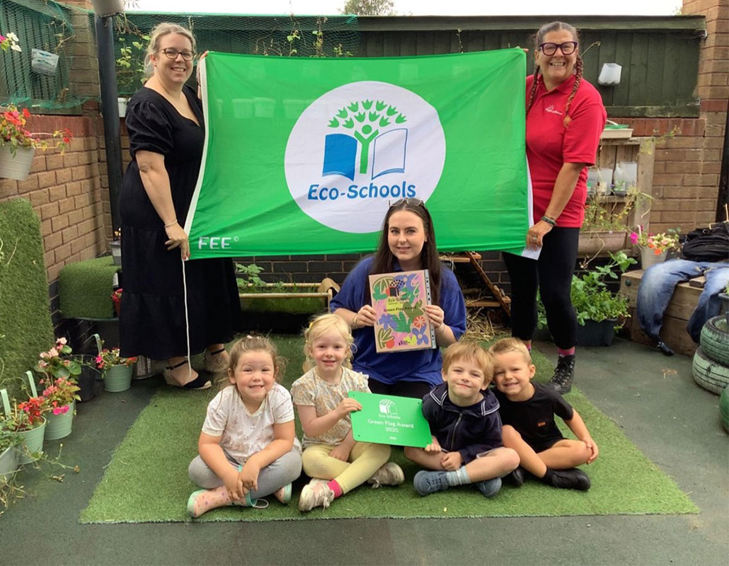 Bright Horizons Warrington Nursery Celebrates Prestigious Eco-Schools Green Flag with Distinction