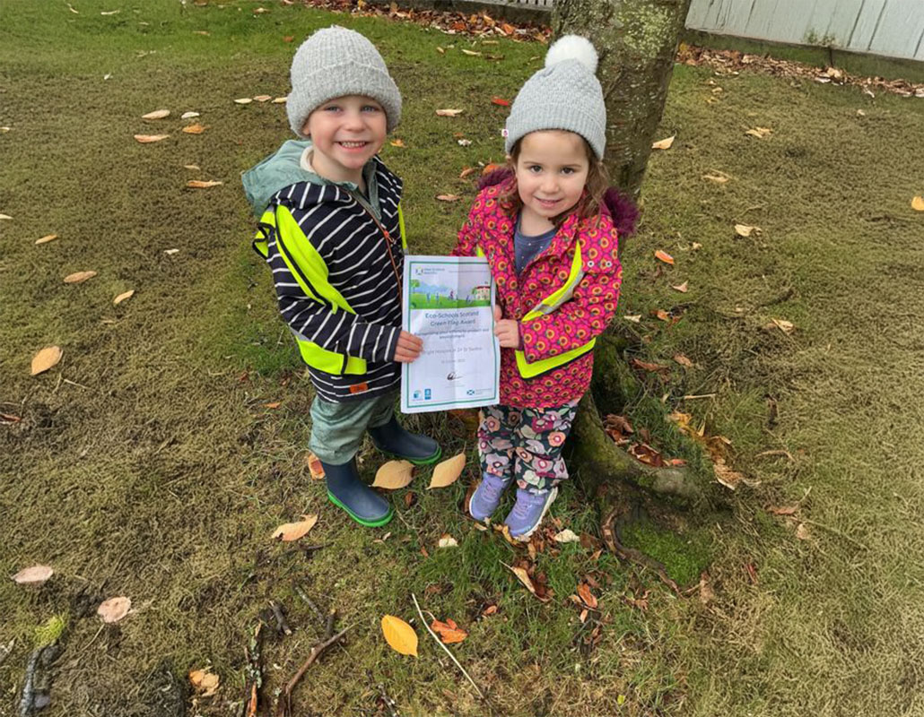 Press release for eco school award for 24th St Swithin