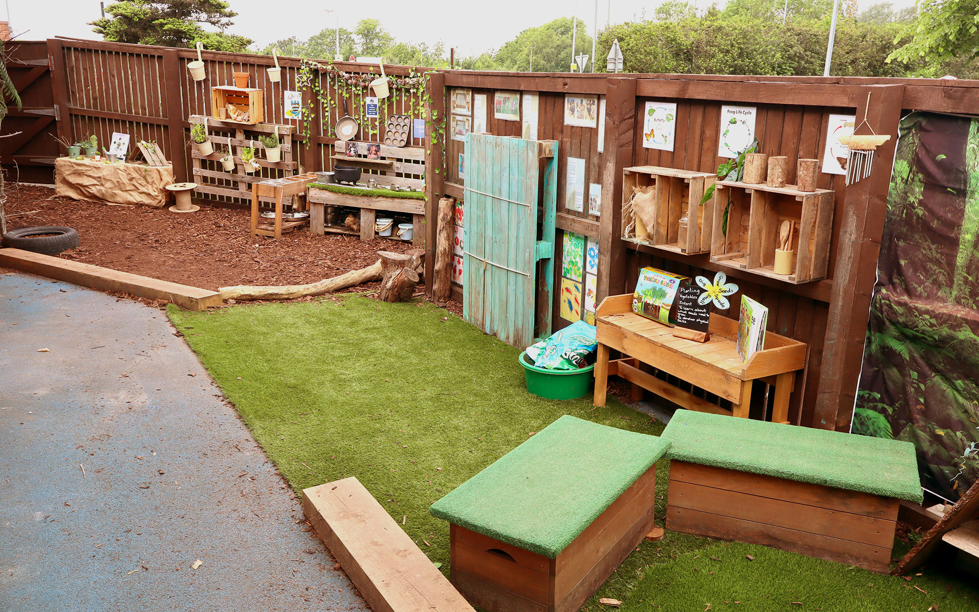 Countess of Chester Day Nursery and Preschool eco garden, forest school