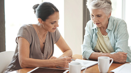 Support elderly whilst working